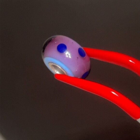 Trollbead Purple Dot Bead - Picture 2 of 4
